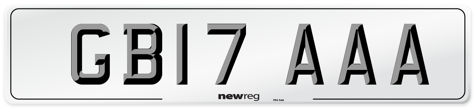 GB17 AAA Number Plate from New Reg